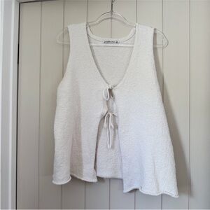 A&F textured tie front tank XL